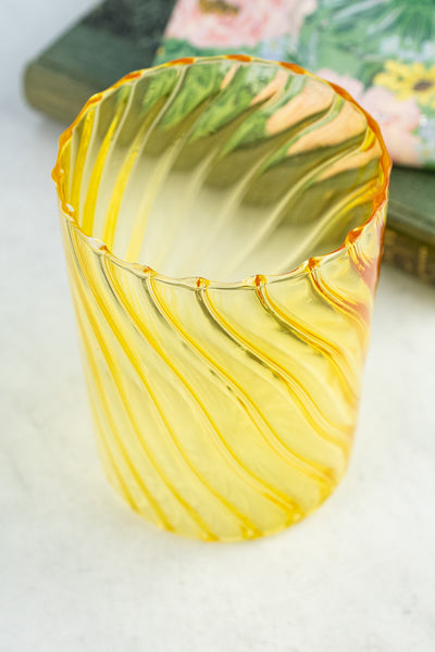 Yellow Glass Jar with Lid