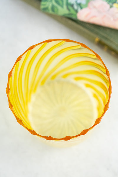 Yellow Glass Jar with Lid