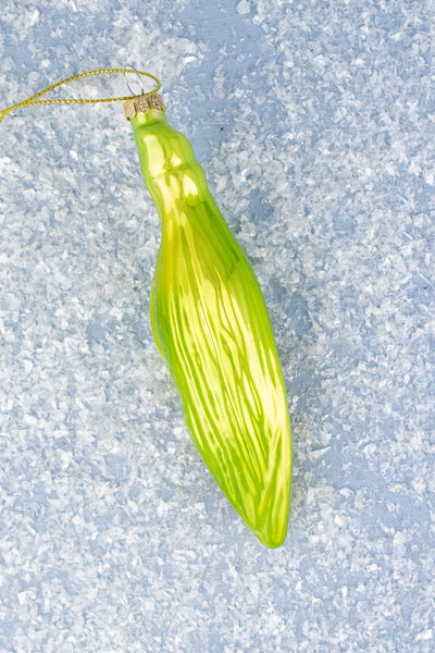 Ear of Corn Glass Ornament