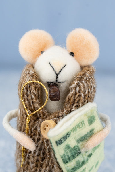 Newspaper Nelson Mouse Ornament