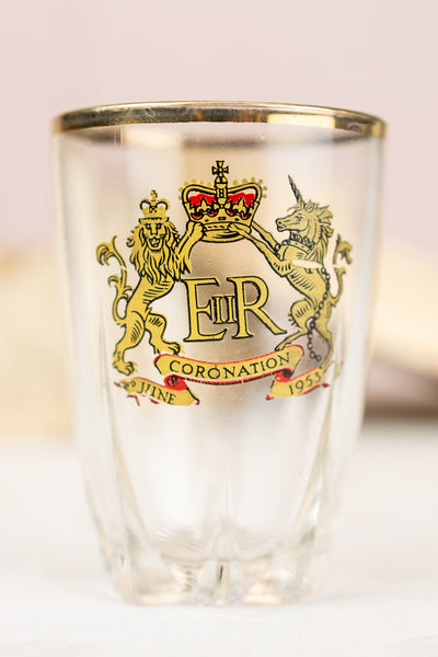Vintage 1953 Coronation 6-piece Glass Set