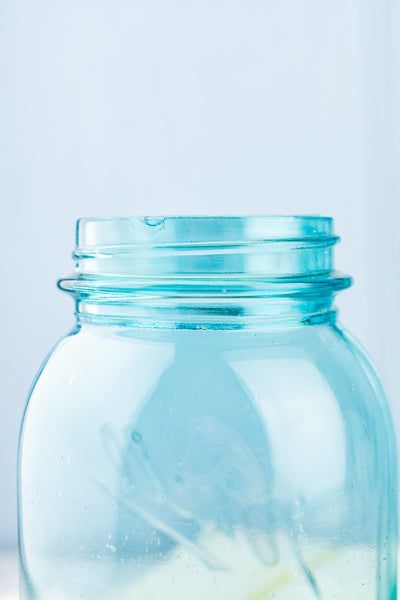 Antique Blue Glass Ball Canning Jar - 2 Sizes