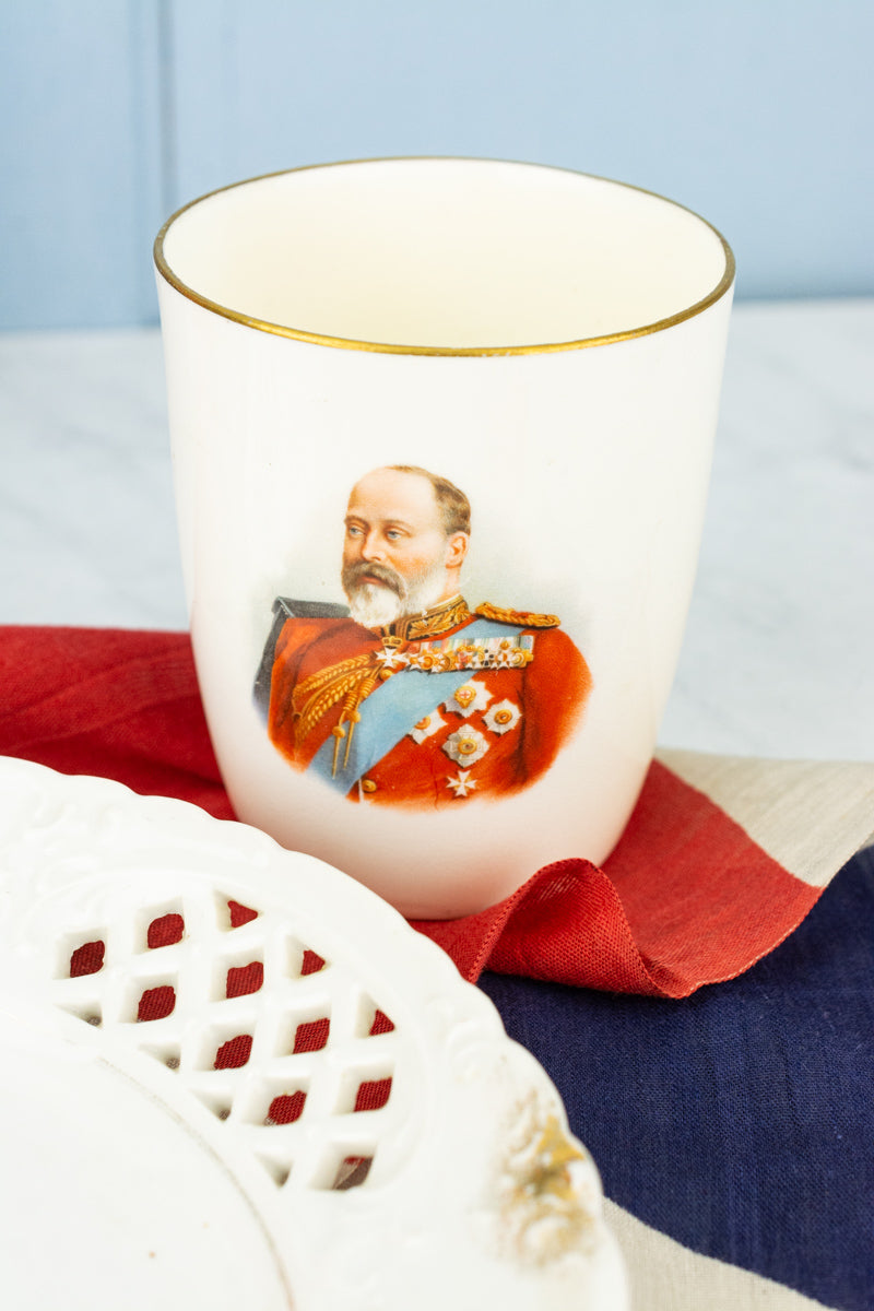 Antique Edward VII 1902 Coronation Plate & Tumbler