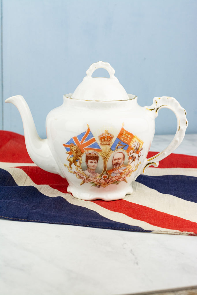 Vintage Glazed Stoneware Teapot, Small Personal Teapot - Mendez Manor