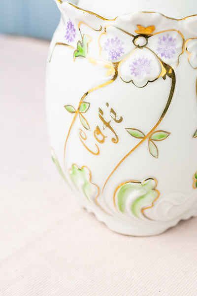 Antique French Porcelain Canister Trio