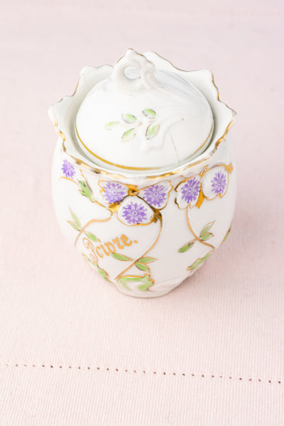 Antique French Porcelain Canister Trio
