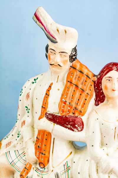 Antique Staffordshire Wedding Couple Figural