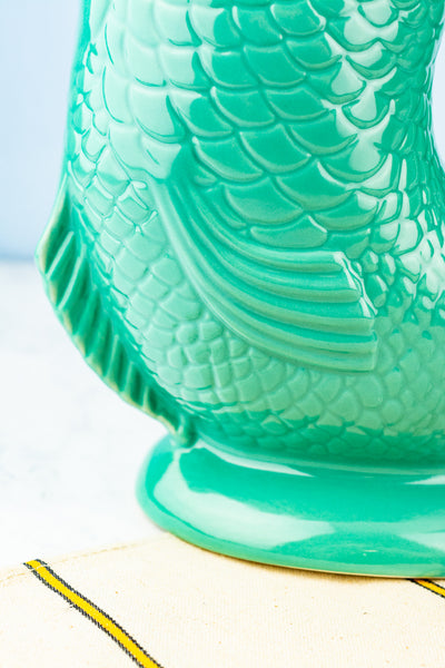 Tall Ceramic Fish Gluggle Jug