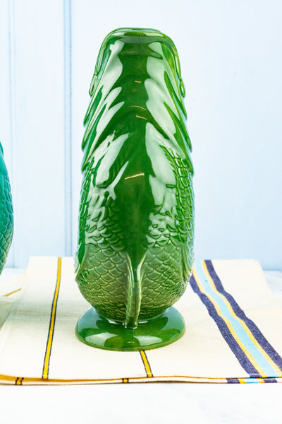 Tall Ceramic Fish Gluggle Jug