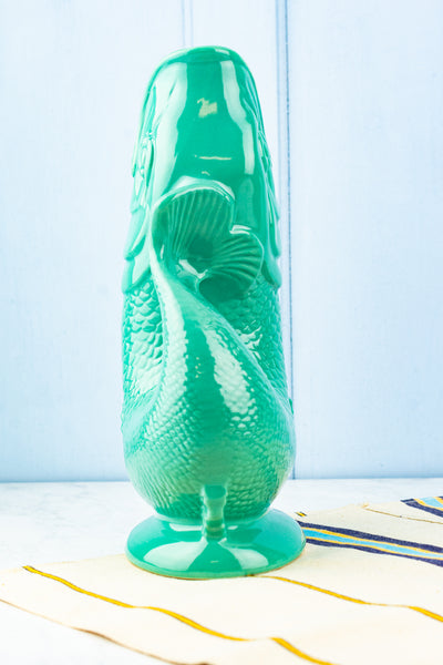 Tall Ceramic Fish Gluggle Jug
