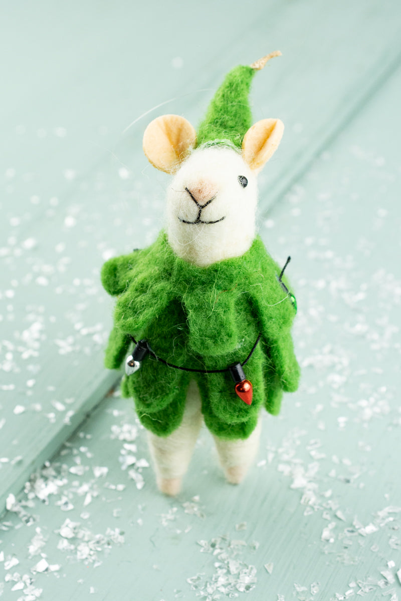 Christmas Tree Mouse Ornament, image 1 of 4