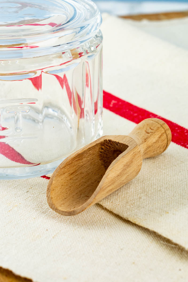 Glass Salt Pot With Scoop