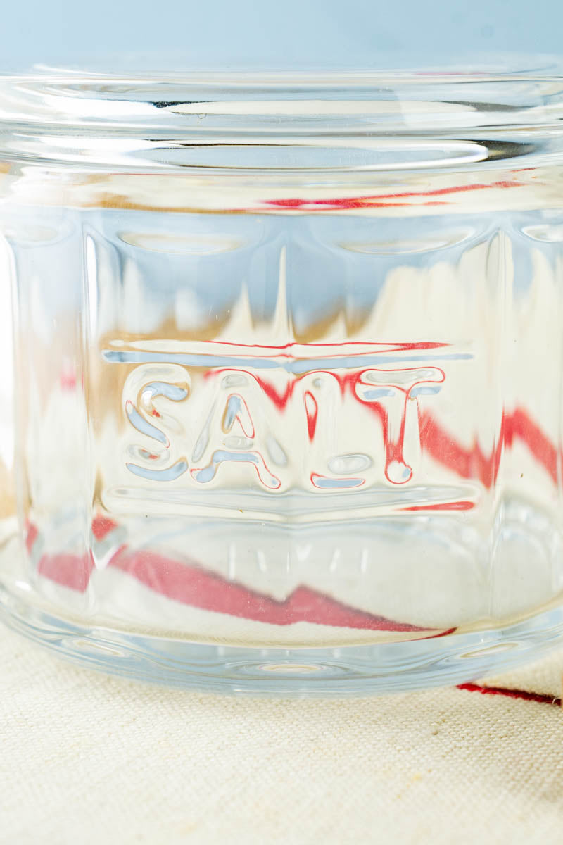 Glass Salt Pot With Scoop