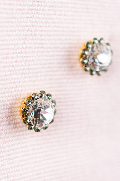 French Crystal Flower Earrings