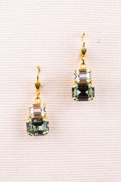French Double Crystal Earrings