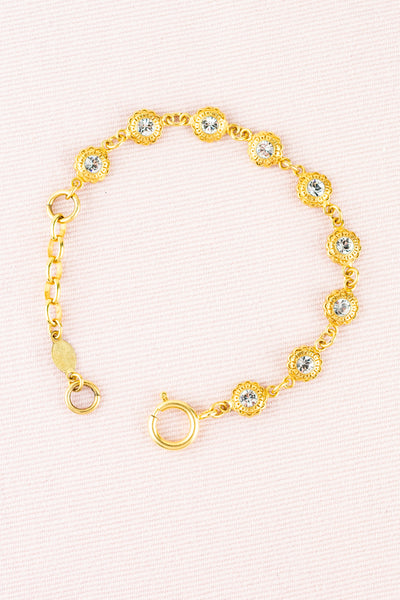 French Crystal Flower Bracelet