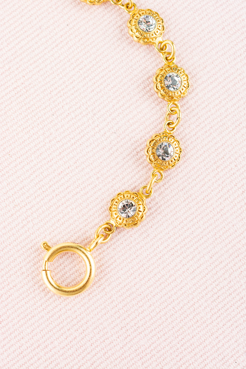 French Crystal Flower Bracelet