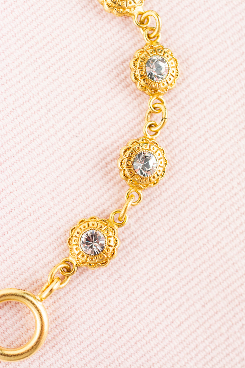 French Crystal Flower Bracelet