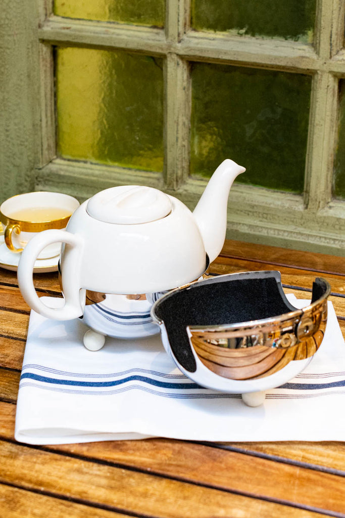 Vintage French Mariage Frères Crackle Glaze Teapot 
