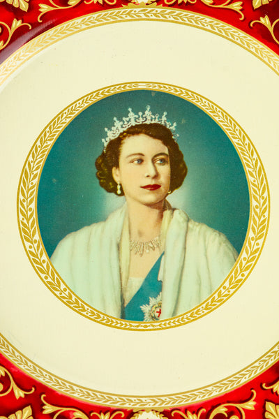Vintage Coronation 1953 Tin Plate Pair