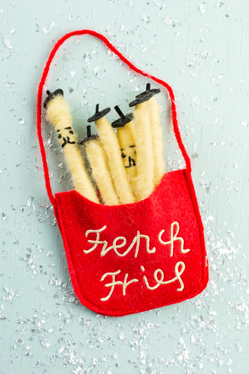 Felt French Fries Ornament, image 1 of 2