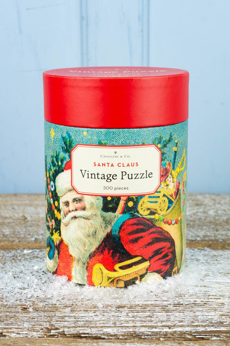 500-Piece Vintage Santa Claus Jigsaw Puzzle, image 1 of 3