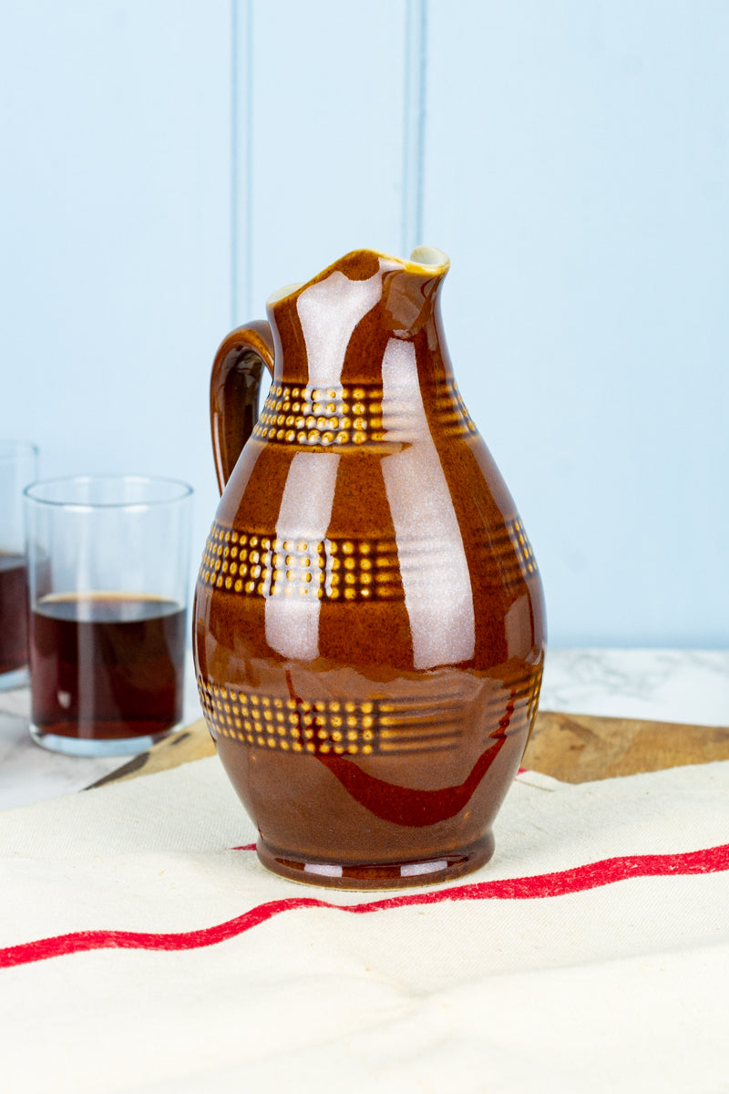 Vintage French Stoneware Wine Pitcher – P.O.S.H.