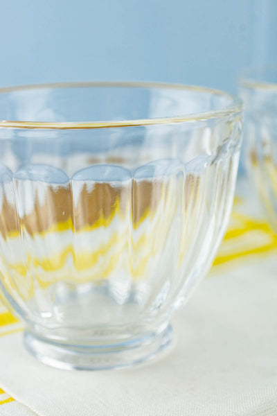 Pressed Glass Ice Cream Bowls - Set of 2