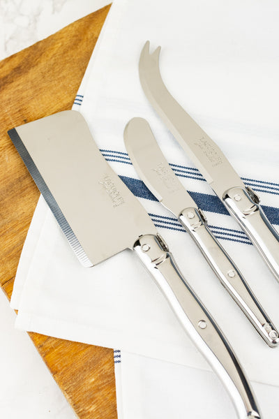 Laguiole 3-piece Stainless Steel Cheese Knife Set