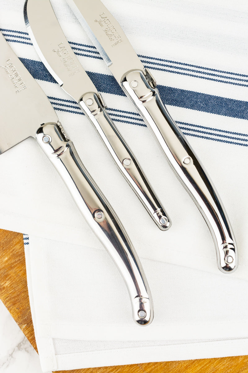 Laguiole 3-piece Stainless Steel Cheese Knife Set