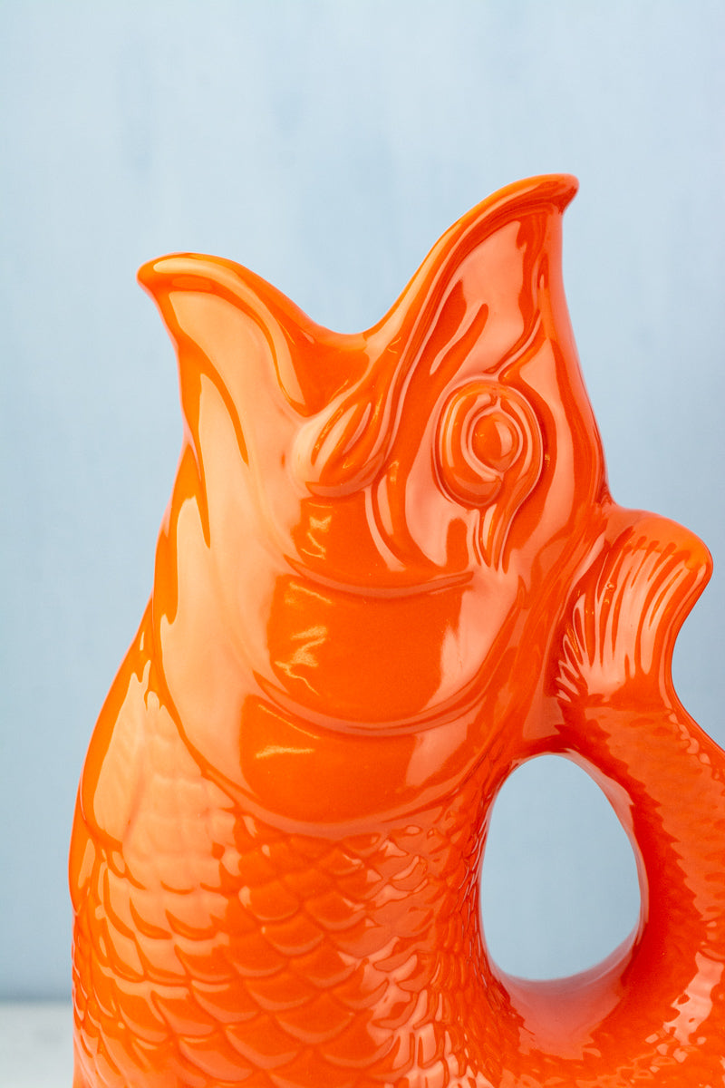 English Ceramic Fish Gluggle Jug