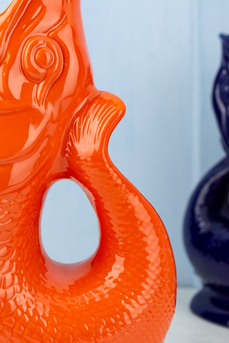English Ceramic Fish Gluggle Jug