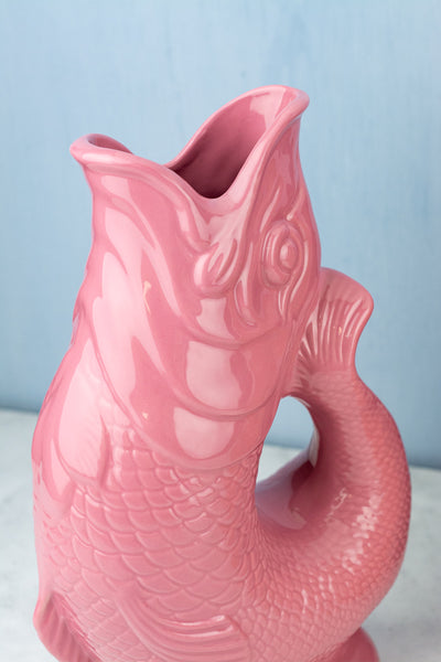 English Ceramic Fish Gluggle Jug