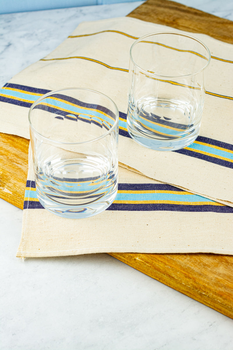 English Hand-Engraved Rocks Glasses - Set of 2