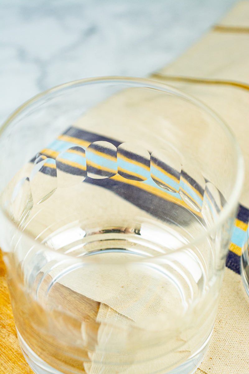English Hand-Engraved Rocks Glasses - Set of 2