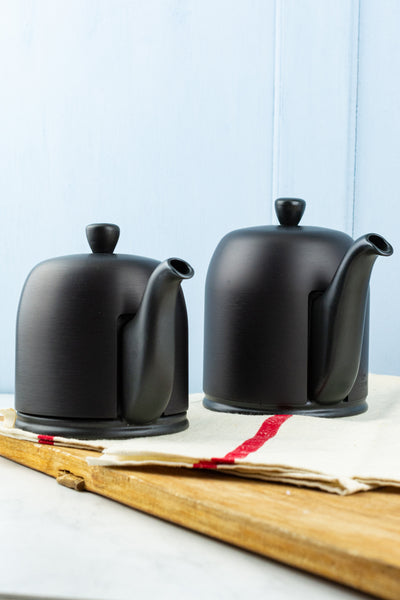 French Salam Matte Black Insulated Teapot - 4 Cup