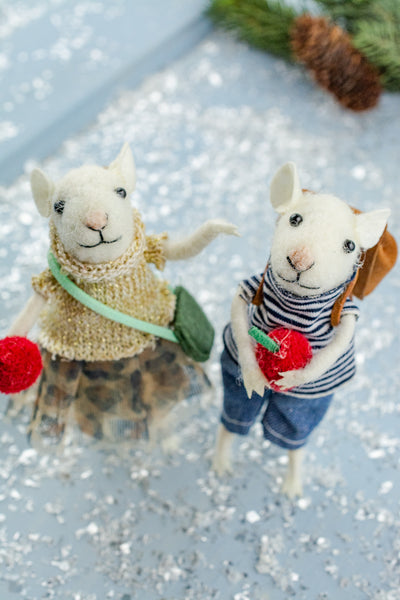 French Schoolhouse Mouse Ornaments