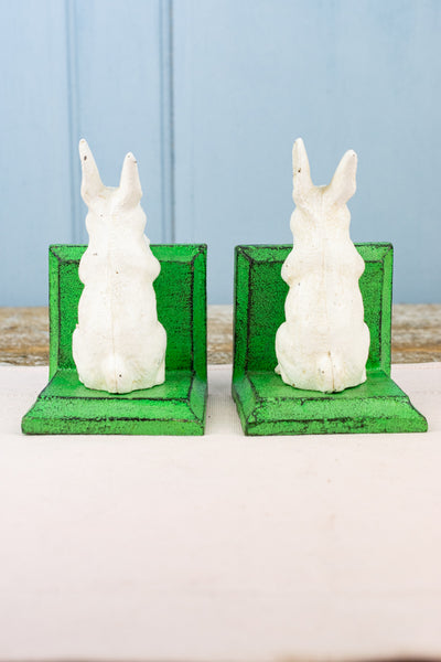 Garden Rabbit Cast Iron Book Ends