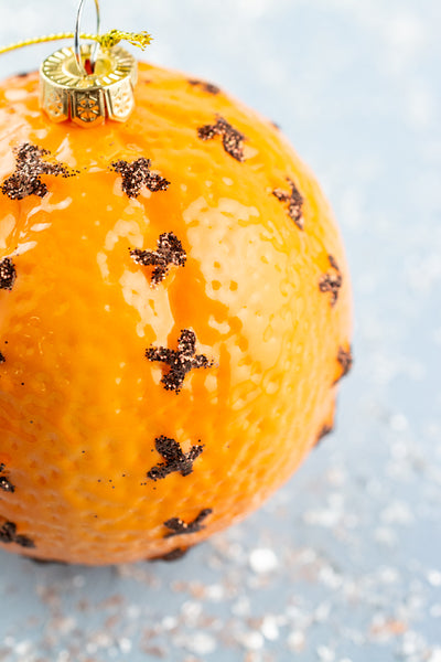 Glass Cloved Orange Ornament