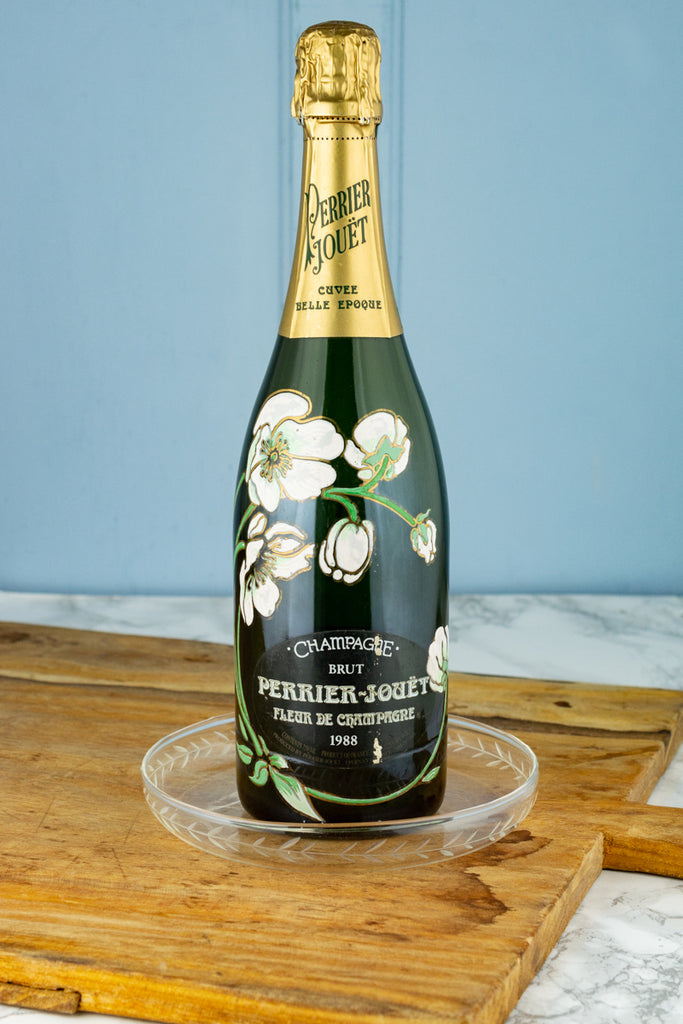 Vintage Mottahedeh Brass Wine & Champagne Bottle Coaster, Grapes