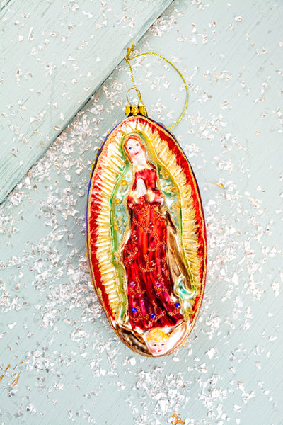 Our Lady of Guadalupe Glass Ornament