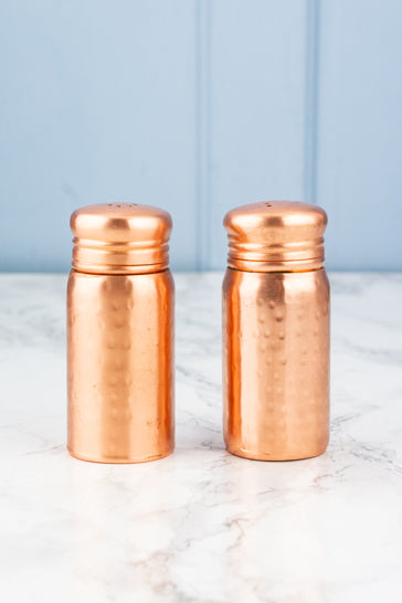 Hammered Copper Salt and Pepper Set