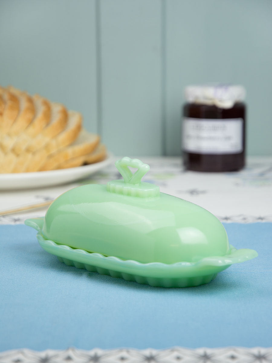 Jadeite Butter Dish