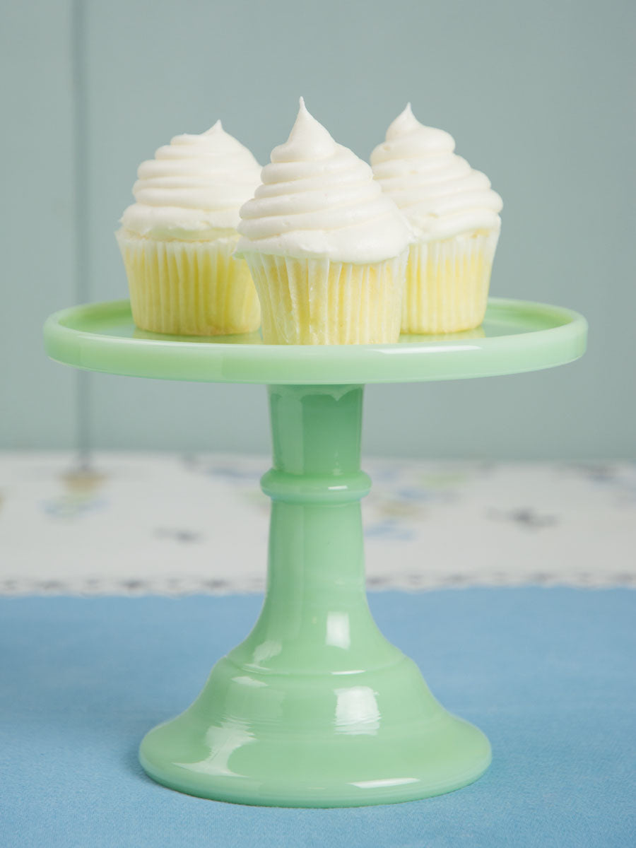 Jadeite Glass Cake Stand - 6"