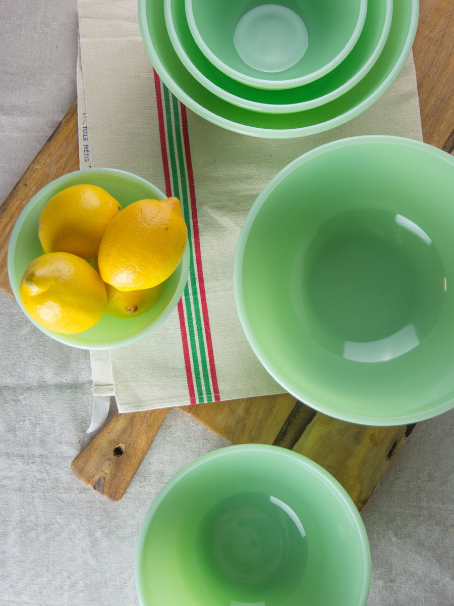 Jadeite Mixing Bowls - Set of 3