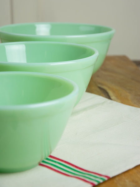 Jadeite Mixing Bowls - Set of 3