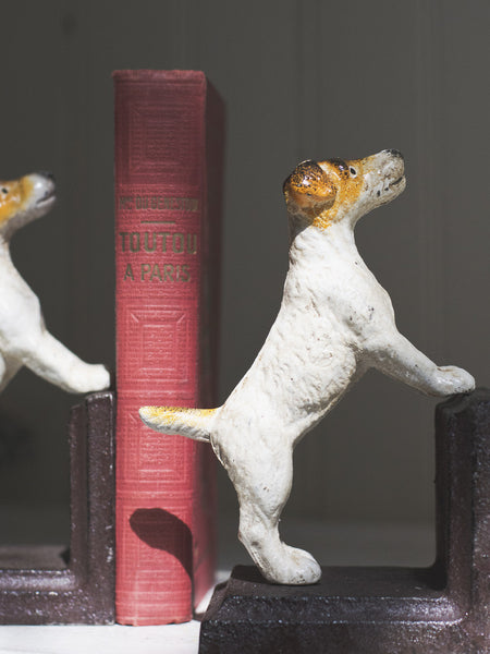 Jack Russell Iron Book Ends