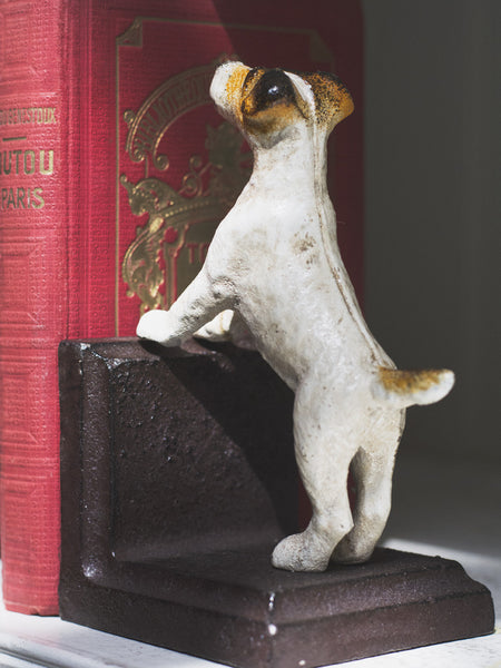 Jack Russell Iron Book Ends