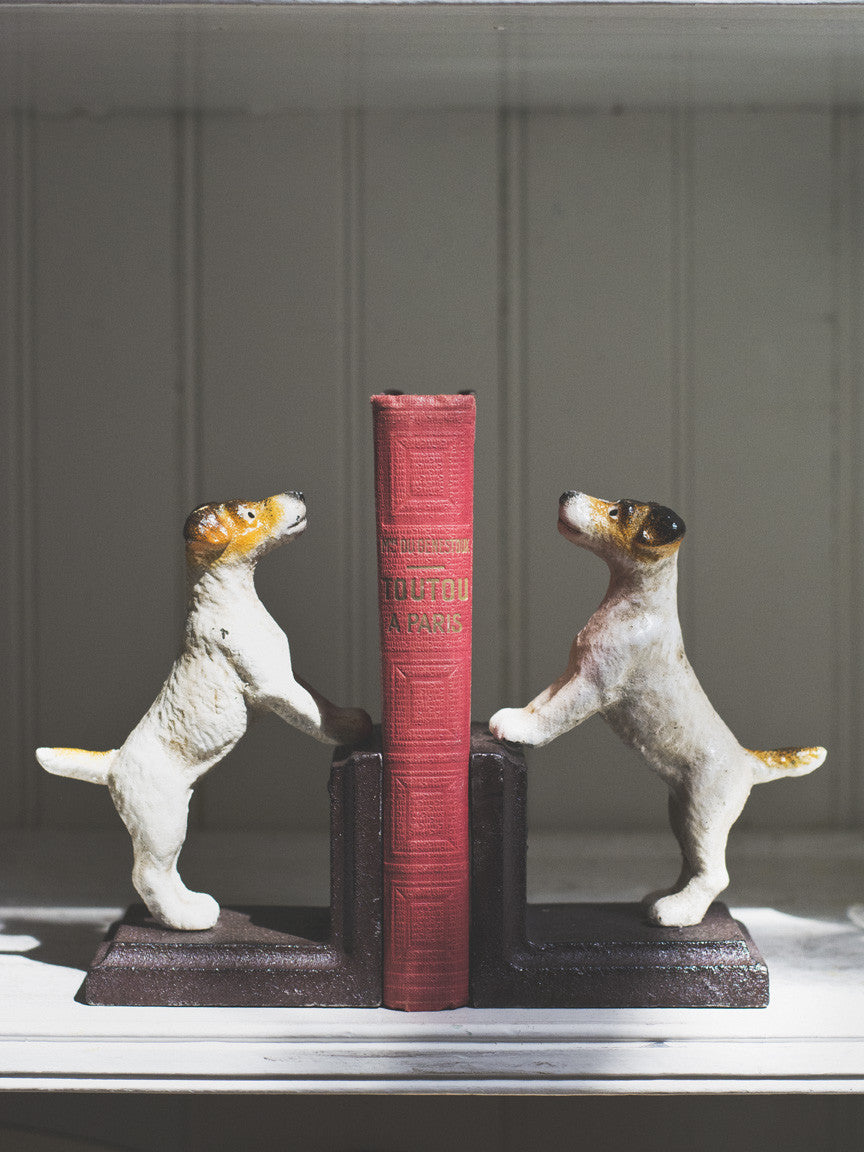 Jack Russell Iron Book Ends