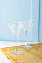 Hand-Engraved Martini Glasses - Set of 2